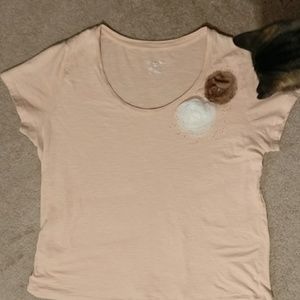 Merona  XXL peach colored embellished t-shirt